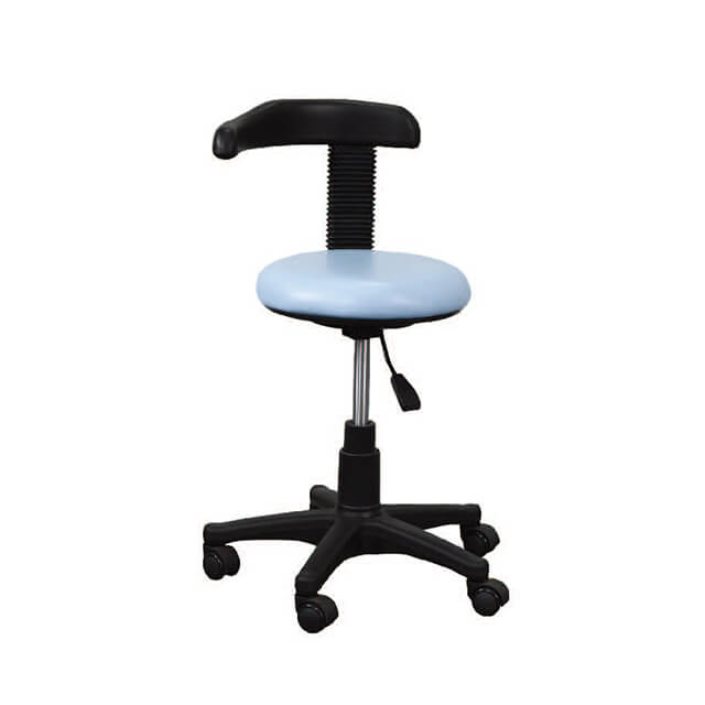 Height-Adjustable Mobile Surgical Stool with Backrest