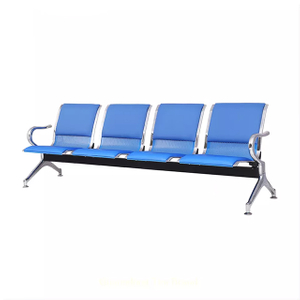 Stainless Steel Hospital Waiting Area Metal Chairs Modern Blue Waiting Room Chairs