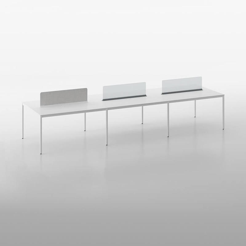 6 Person Office Desk Workstation with Privacy Panels And Partition