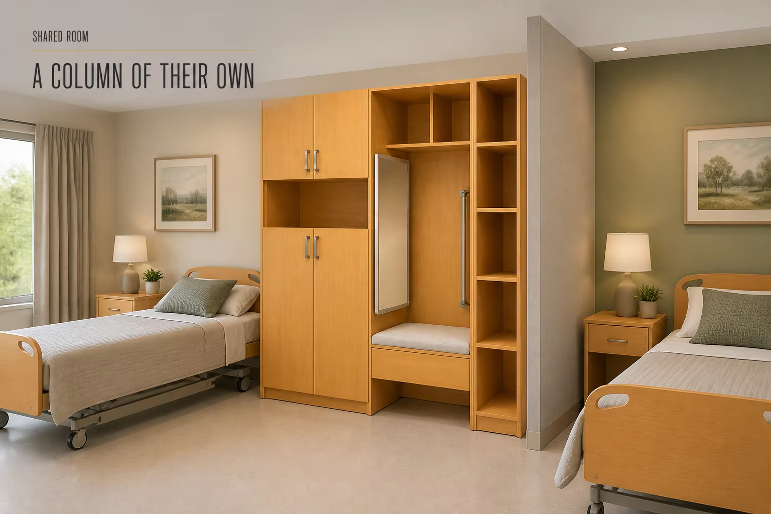 dressing unit with seat SHARED ROOM