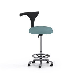 Height-Adjustable Mobile Surgical Stool with Backrest