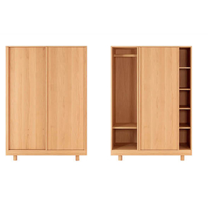 Large Storage Wardrobe with Sliding Doors Natural Oak 