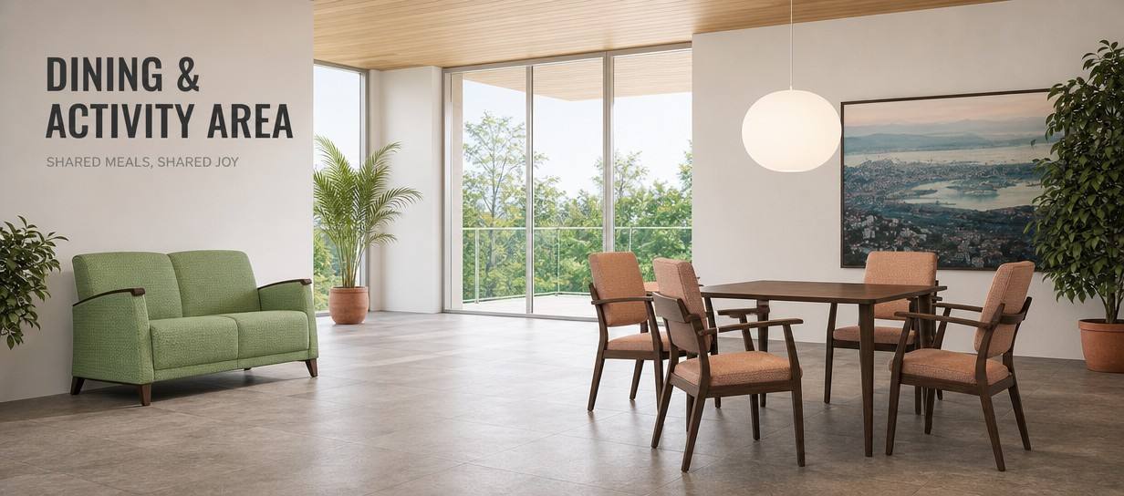 Dining and Event Area: Share a meal, share the joy Dining and Event Area