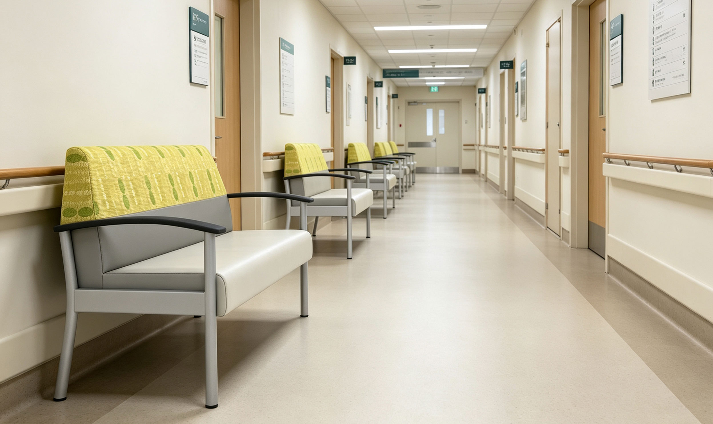 corridor waiting area furnitue Hospital corridor waiting area