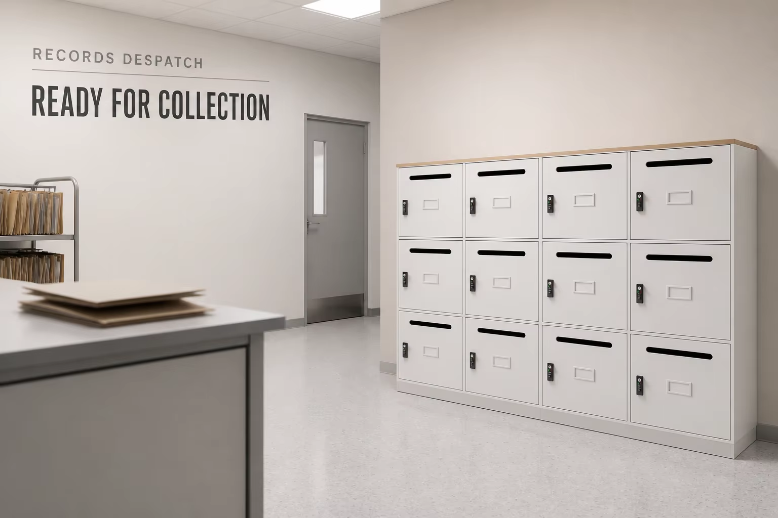 READY FOR COLLECTION locker cabinet metal RECORDS DESPATCH metal locker cabinet