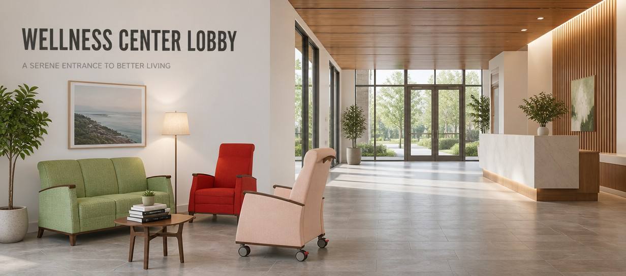 WELLNESS CENTER LOBBY: A SERENE ENTRANCE TO BETTER LIVING Wellness Center Lobby