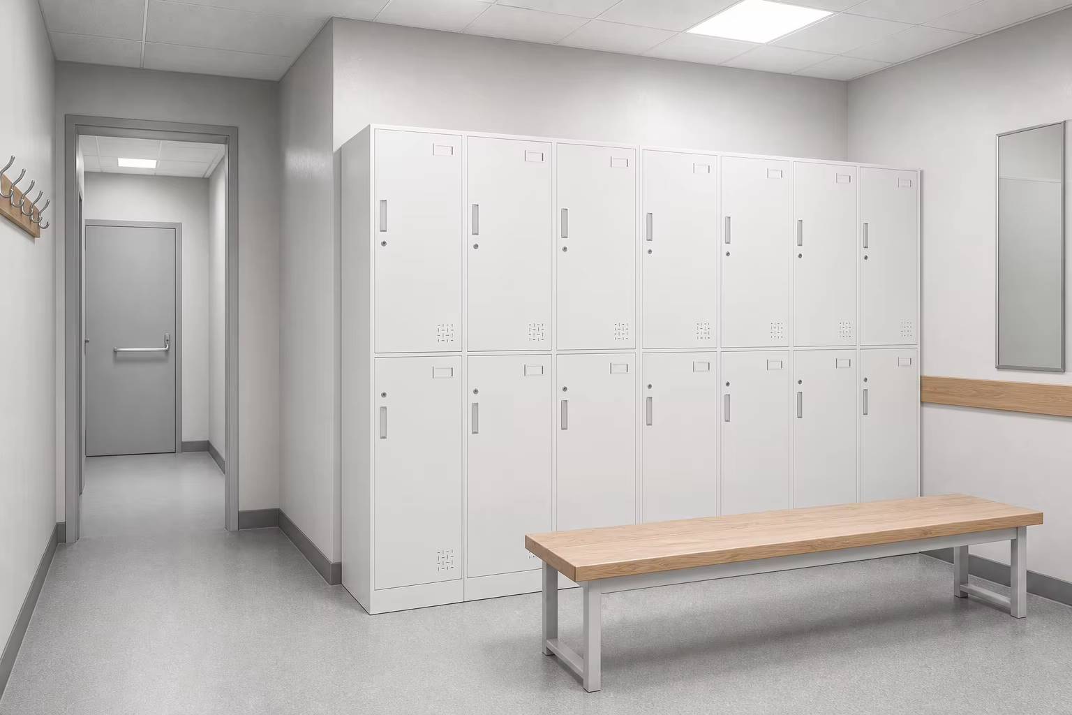 steel wardrobe locker for hospital staff changing room 2-Door Steel Wardrobe Locker