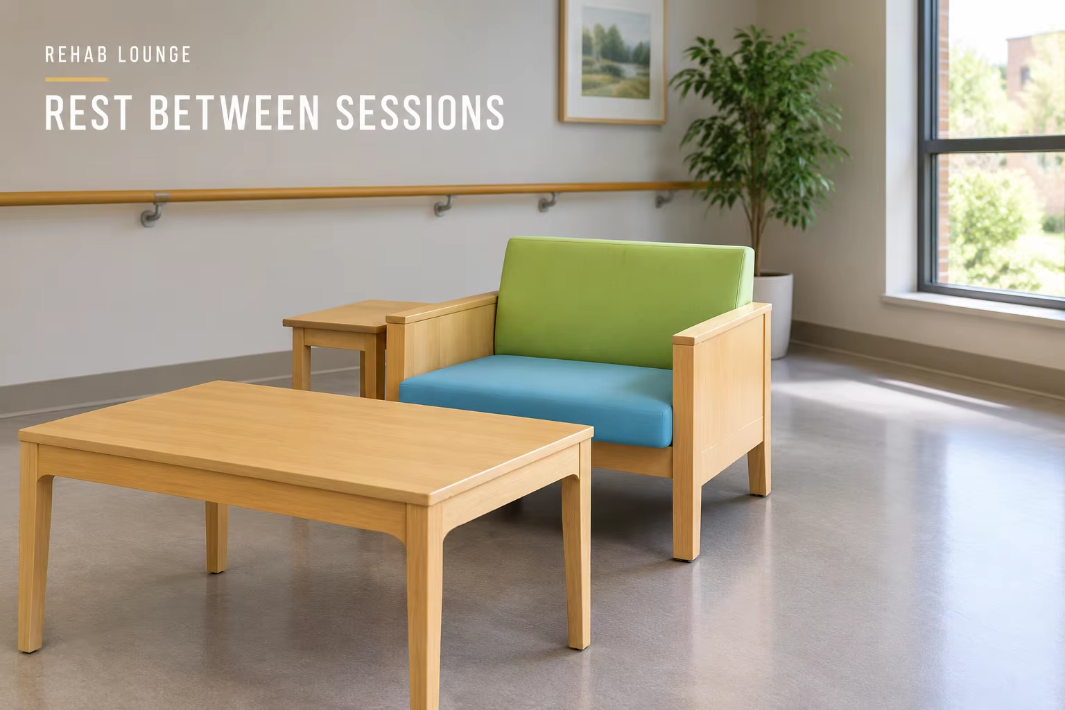 senior living lounge furniture waiting room armchair