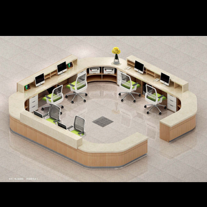 Custom Reception Clinic Counter Hospital Furniture Round Medical Table for Nurse Reception Workstation Hospital Furniture Round Medical Table for Nurse Workstation