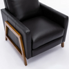 Leather Recliner Chair with Wooden Legs for Heavy Person