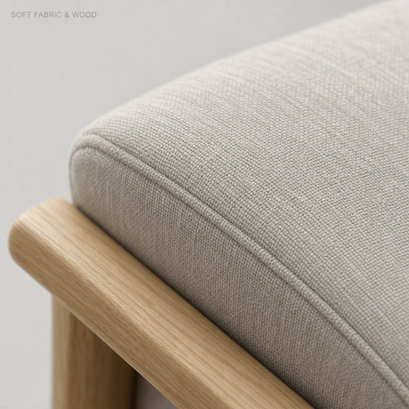  Zen Minimalist Solid Wood Lounge Sofa Set for Senior Living Receptions