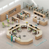 Modern Modular U-Shaped Nursing Station for Hospital Reception - Custom Antimicrobial Medical Service Desk Manufacturer