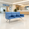 Hospital Waiting Room Chairs - 3-Seater PU Leather Reception Bench for Medical Lobby