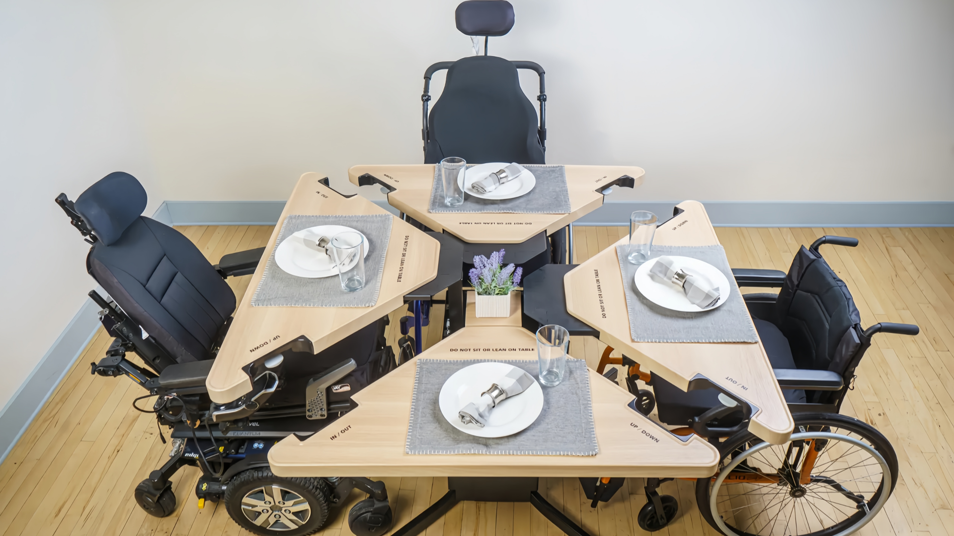 accessible dining tables elderly care facility