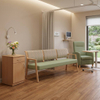 3-Seater Hospital Waiting Room Bench | Solid Wood Medical Clinic Seating for Nursing Home & Healthcare Facility Reception