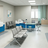Custom Pediatric Clinic Furniture Set - Anti-Collision Children's Medical Examination Bed & Ergonomic Doctor Consultation Desk