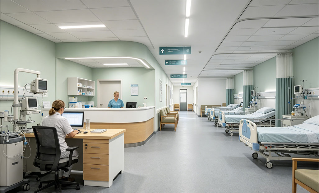 Hospital Consultation Room Desk and Chairs