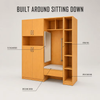 Wardrobe with Bench and Mirror for Nursing Home Apartments