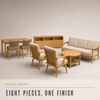 Lounge and Dining Suite for Nursing Home Apartments in Wood Finish
