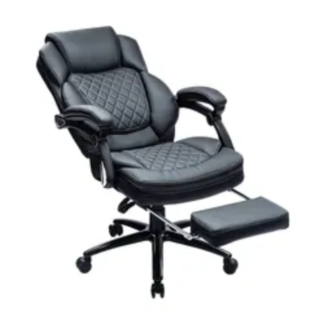 Black Leather Executive Modern Luxury Office Chair with Arms