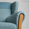  Plaid Lounge Armchair and Loveseat Set for Healthcare Senior Living Care Home Lobby and Visiting Rooms