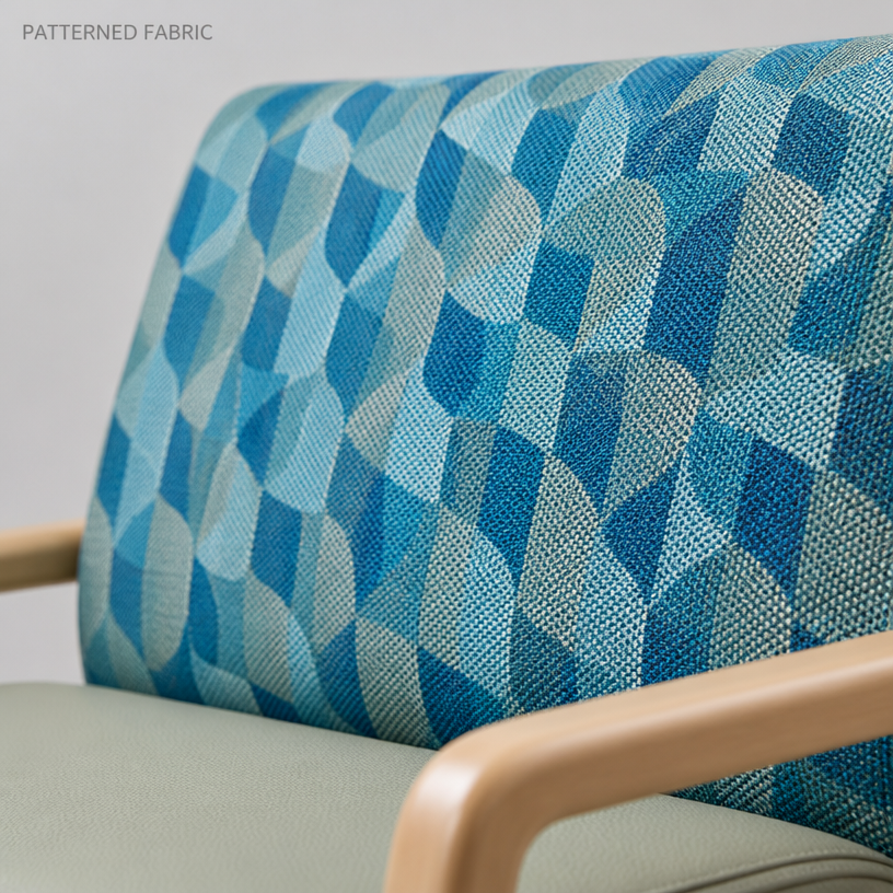 Senior Care Waiting Room Chairs with Solid Wood Armrests for Clinic Reception