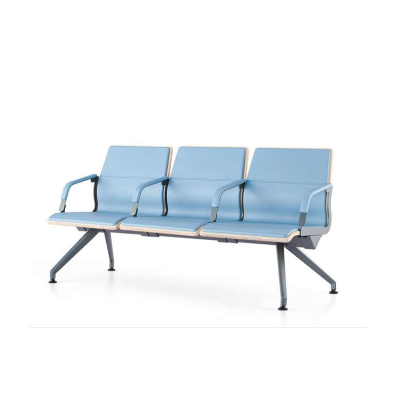Steel Hospital Waiting Room Bench - 3-Seater Ergonomic Metal Shell Tandem Seating & 4-Seater Public Clinic Lobby Chairs