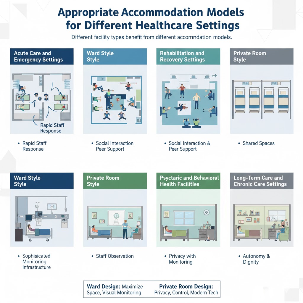 Appropriate Accommodation Models for Different Healthcare Settings