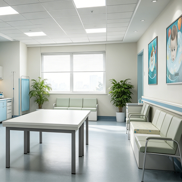 Integrated Hospital Baby Washing Room Furniture Set - Seamless Neonatal Bathing Stations & Medical Infant Care Tables