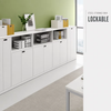 Lockable Metal Storage Cabinet with Code Lock and Adjustable Shelves