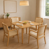 Senior Dining Set for Care Homes Elderly Dinning Swivel Chairs and Petal Tables
