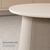 Round Seating Group for Office Atriums — Arc Sofa, Quilted Tables, Shell Chairs