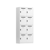 Metal Locker Cabinet with Numbered Slots and Wood Top