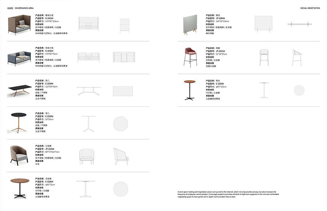 office negotiation area furniture manufacturer Spring-Series-Public-area02