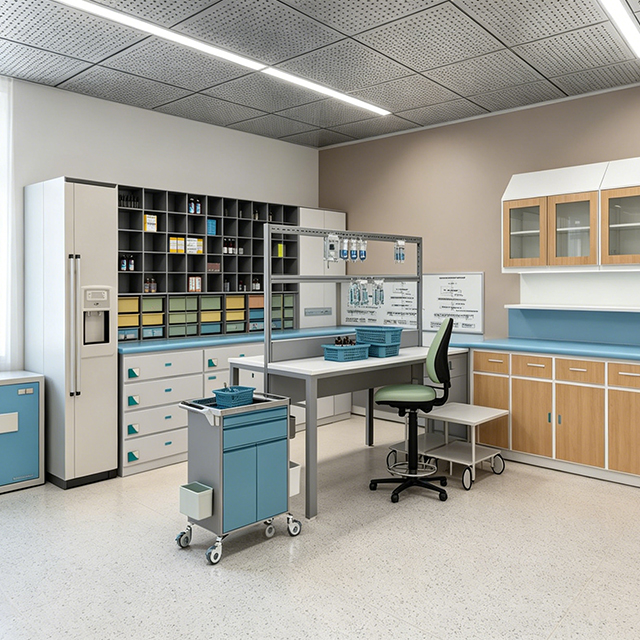 Dispensing Room Furniture for Hospital Medical Modular | Custom PIVAS Workstations
