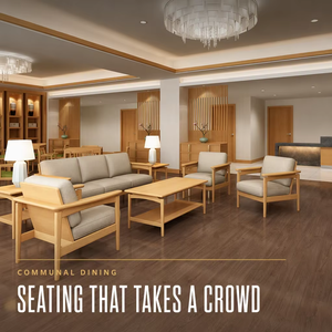 Communal Dining Area Furniture with Armchairs and Generous Table Space