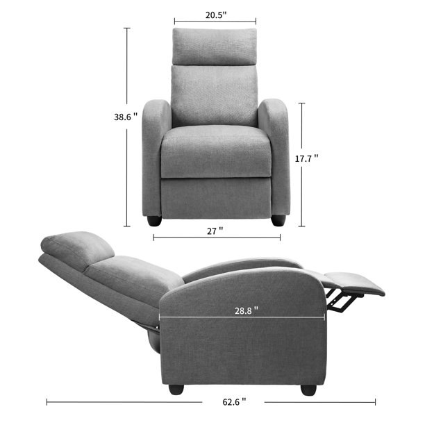 Light Grey Adjustable Reclining Lash And Massage Chair