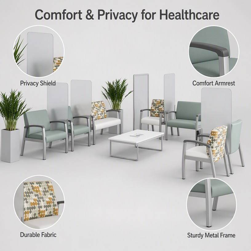 Healthcare Waiting Room Armchair for Hospital & Outpatient Clinics
