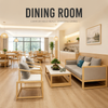  Senior Living Furniture Set with Japanese Style Solid Wood Curved Armrest Chairs for Healthcare Reception