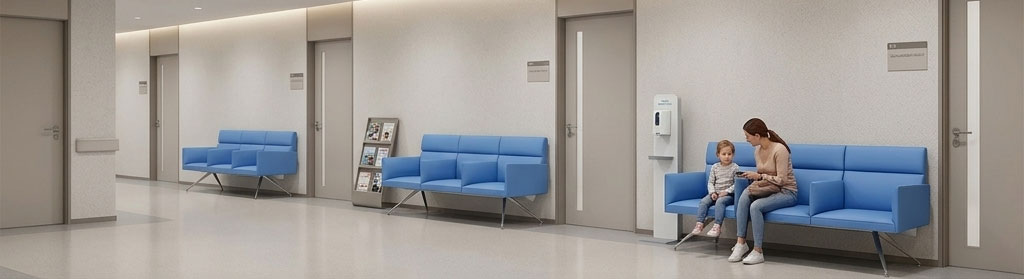 clinic waiting area sofa Medical Reception Bench