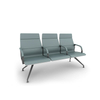Modern Hospital Waiting Area Seating with Antimicrobial Vinyl Cushion & Heavy-Duty Metallic Reception Desk System