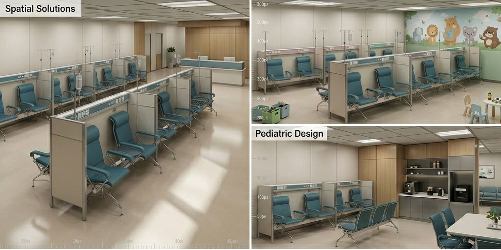 Hospital Infusion Area Solutions Metal-IV-Infusion-Chair