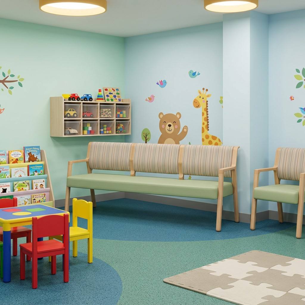 3-Seater Hospital Waiting Room Bench | Solid Wood Medical Clinic Seating for Nursing Home & Healthcare Facility Reception