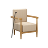 Healthcare Wooden Armchair with Cane Holder for Elderly Care & Hospital Patient Rooms