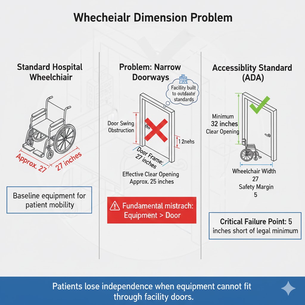 The Wheelchair Dimension Problem