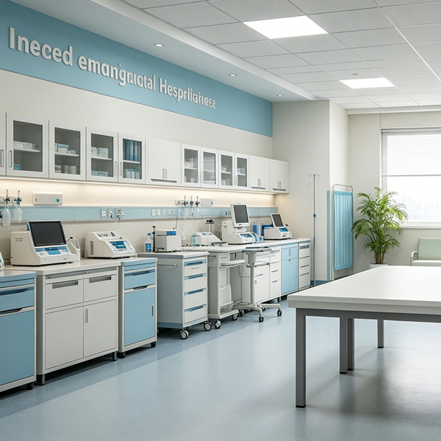Integrated Hospital Baby Washing Room Furniture Set - Seamless Neonatal Bathing Stations & Medical Infant Care Tables