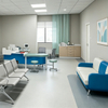 Custom Pediatric Clinic Furniture Set - Anti-Collision Children's Medical Examination Bed & Ergonomic Doctor Consultation Desk