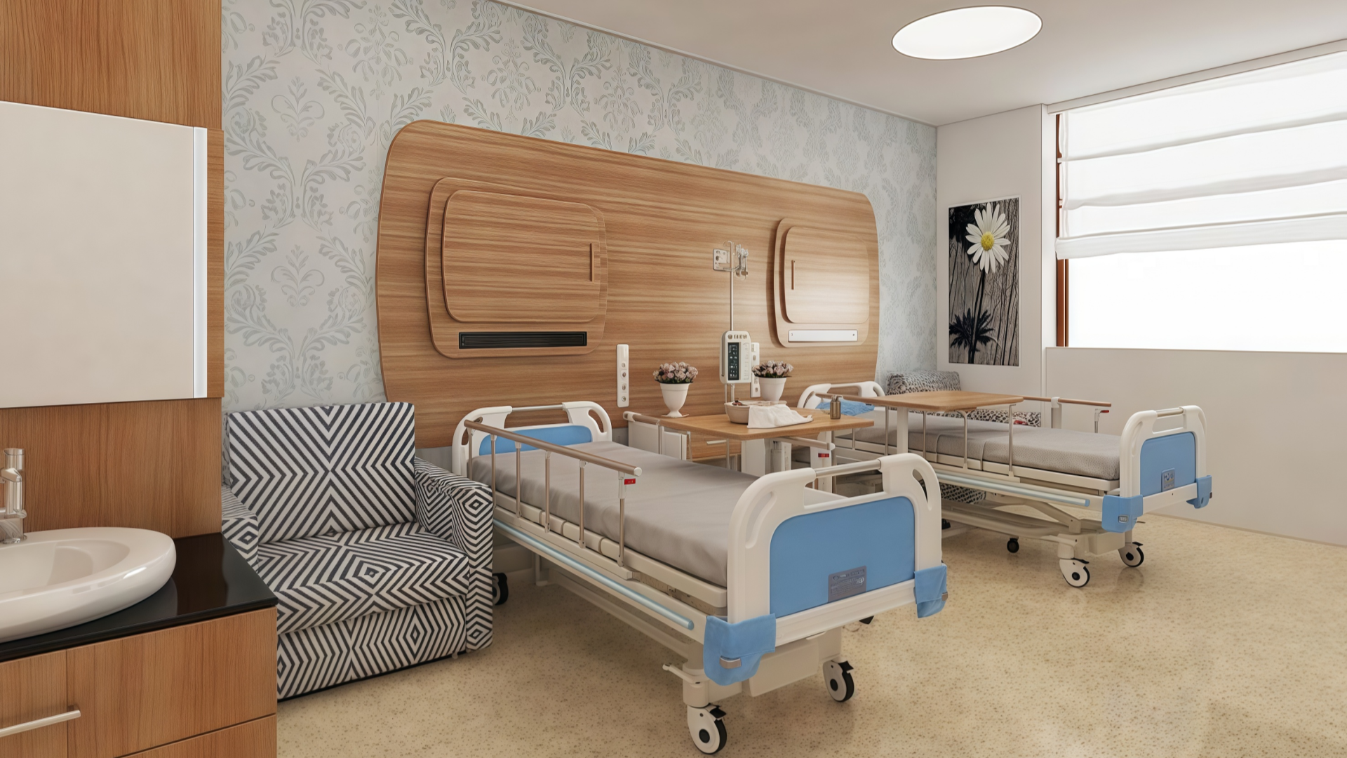 healthcare facility bed
