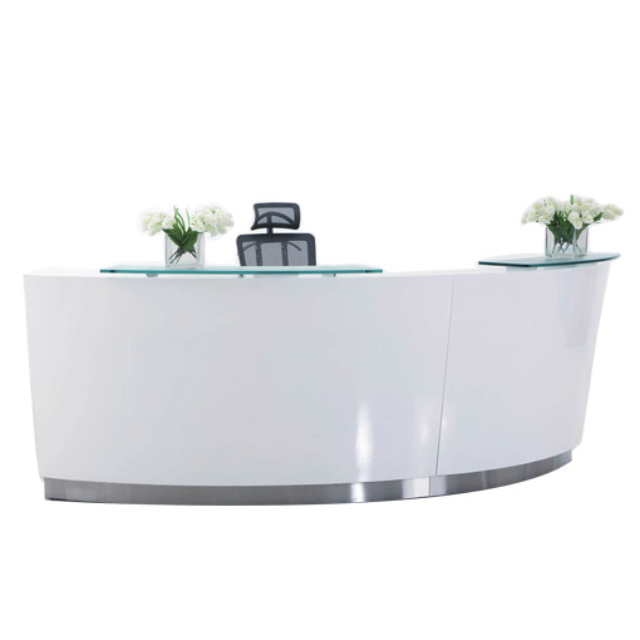 Sleek Modern Curved Reception Desks