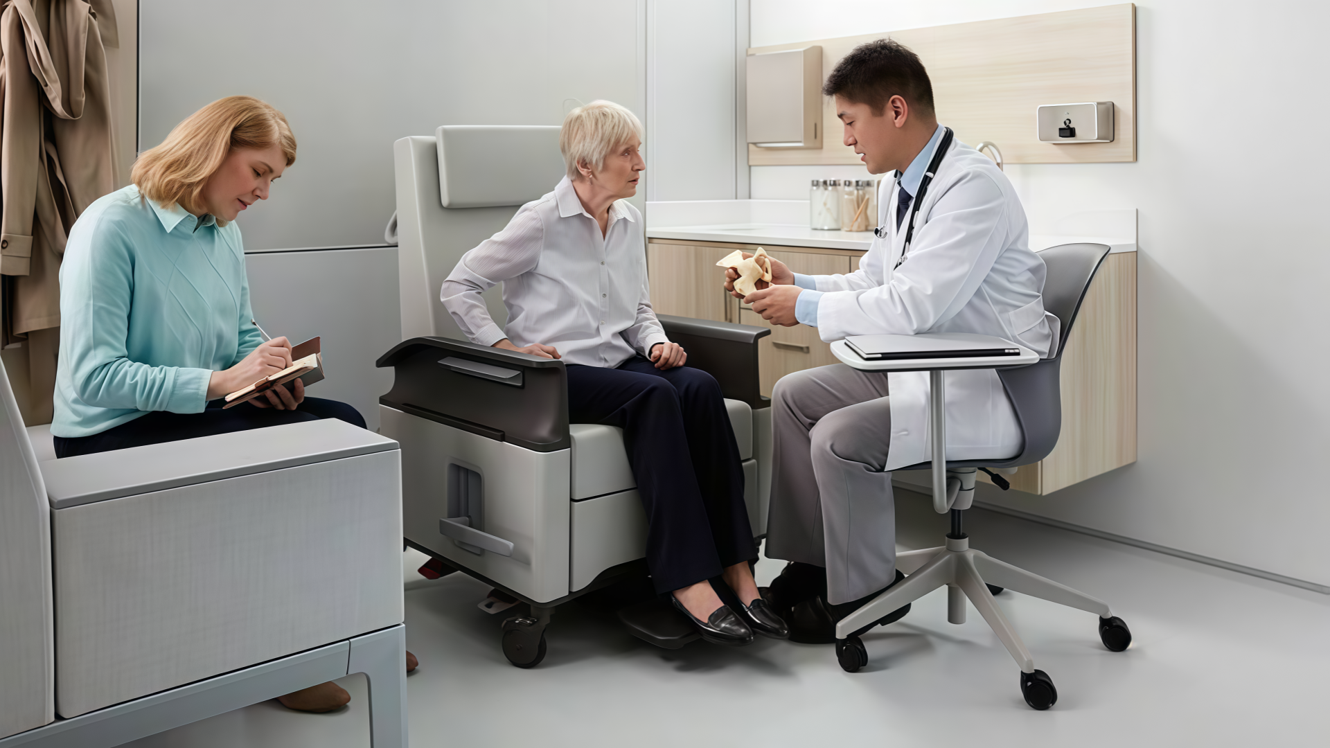 exam chair in hospital